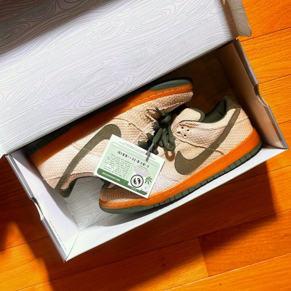 RARE HEMP BUNDLE! Nike SB Dunk Low Bonsai Hemp + BRAND NEW matching SB jacket - Picture 15 of 16